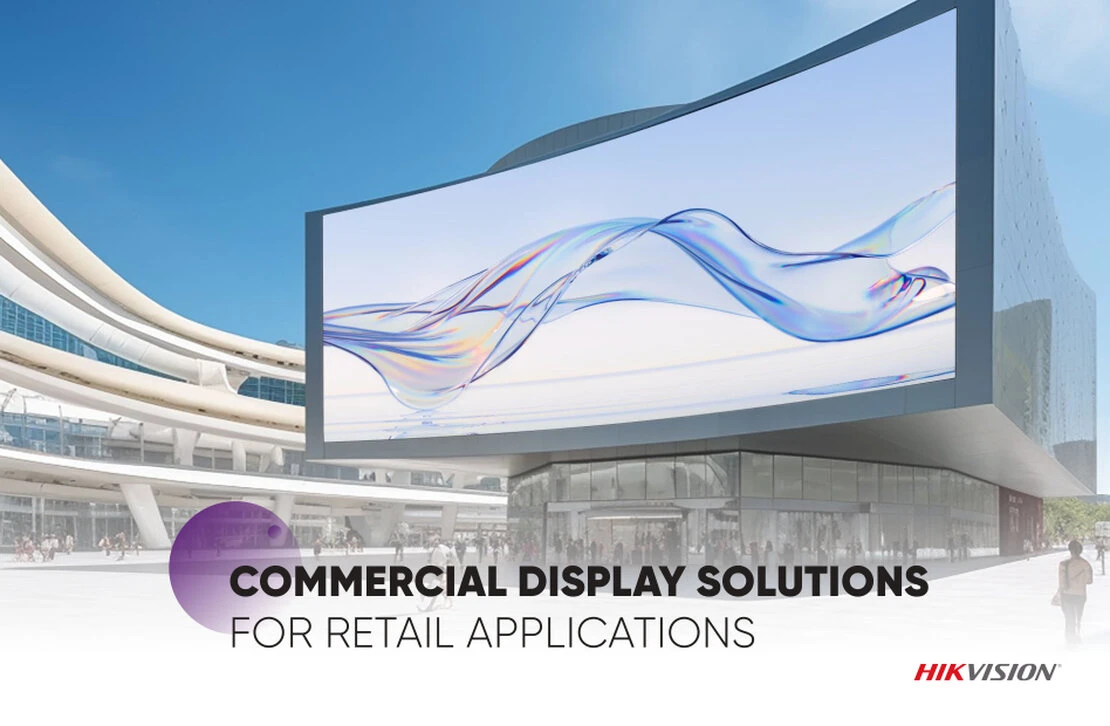 Retail store and event stage with bright LED screens