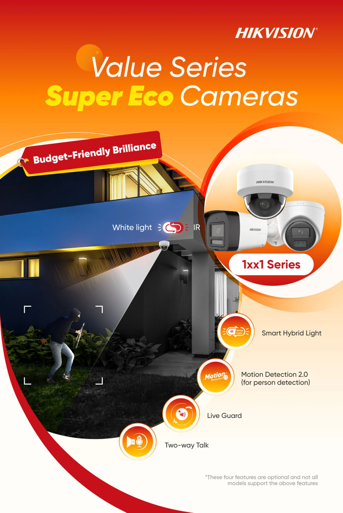 Smart home security cameras and access control panel