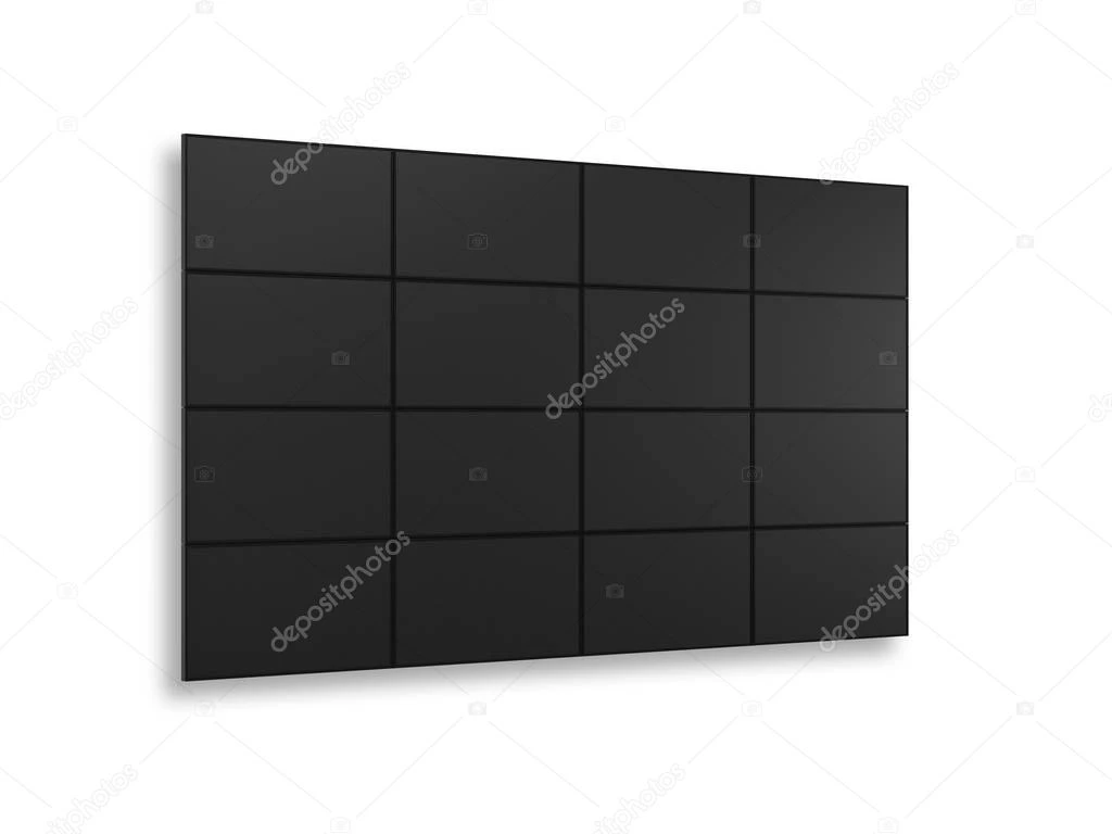 Large video wall and digital displays in a modern retail environment